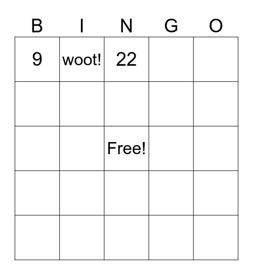 NASA Fun Committee - Qianmei's Shower! Bingo Card