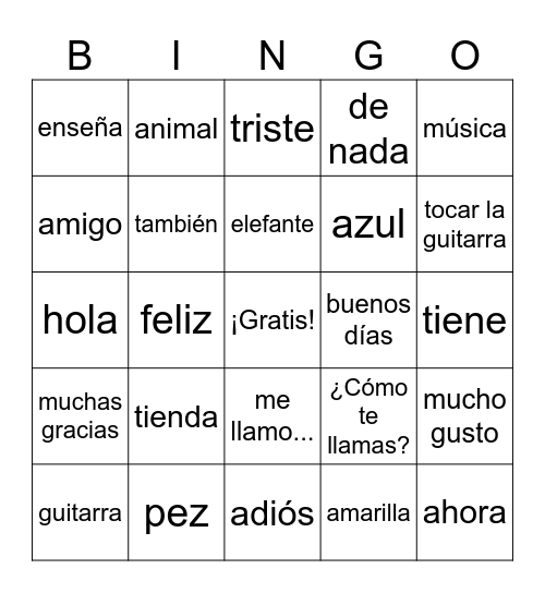 Un día en la tienda de música Bingo Card