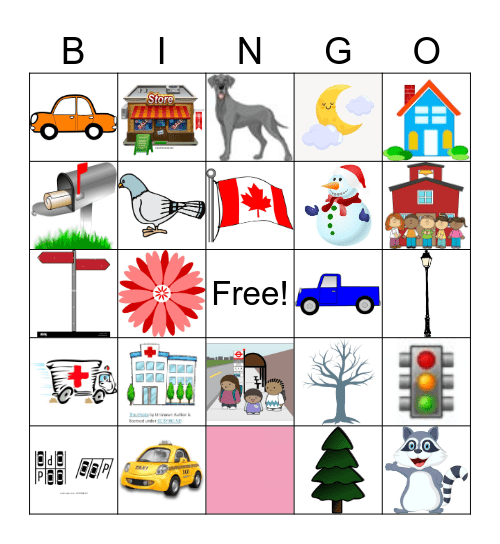 Neighbourhood Walk Bingo Card