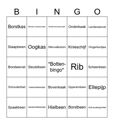 bottenbingo Card