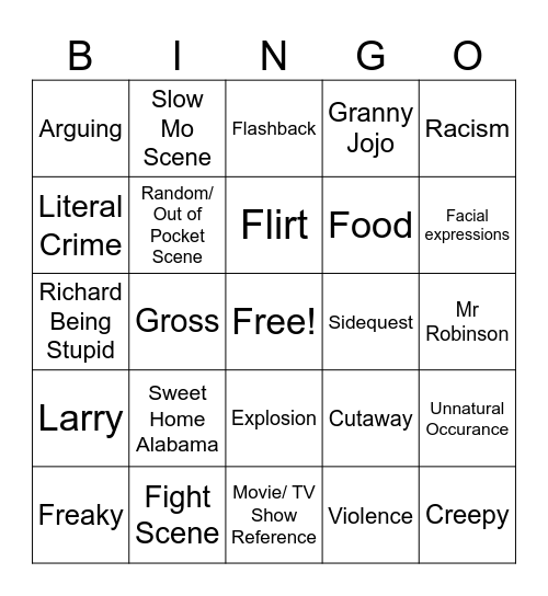 Blackout Bingo W/ Myself (AWOG) - 3 Vids MAX Bingo Card