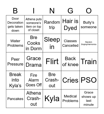 Spring 2026 Semester Bingo Card