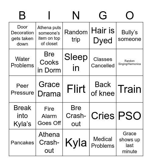 Spring 2026 Semester Bingo Card