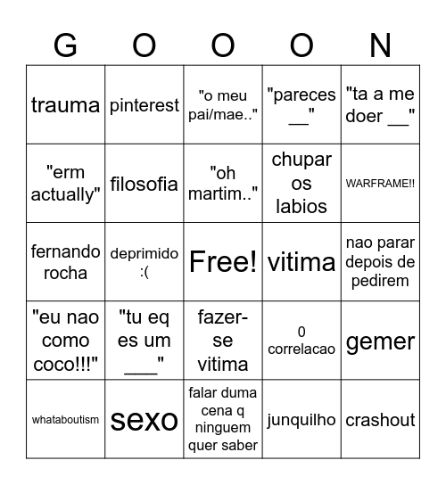 MIGUELLL Bingo Card