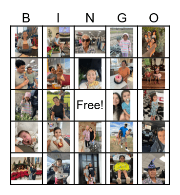 Family Bingo Card