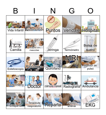 Hospital Bingo Card