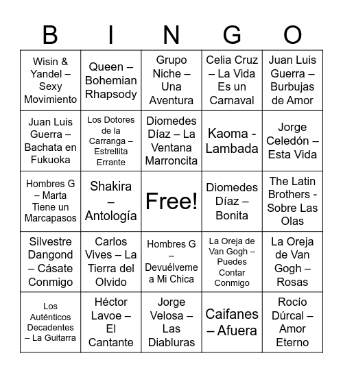 Apartashower - Mari y Sebas Bingo Card