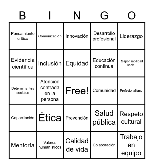 Bingo de Capacitación Bingo Card