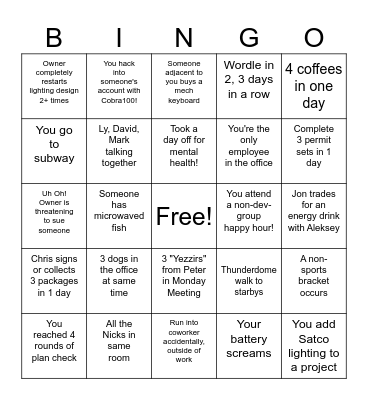 2026 ROBISON BINGO Card