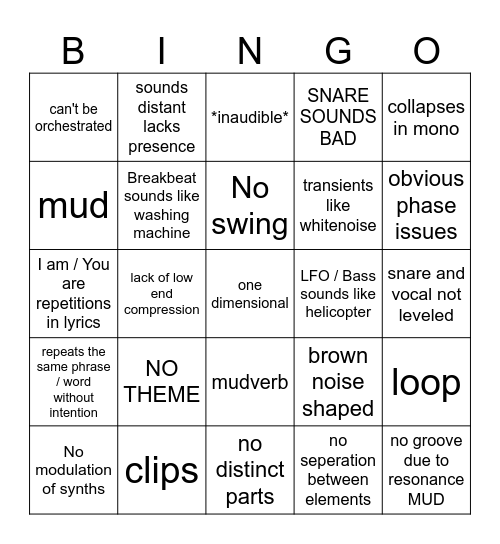 /Prod/ Shitsong Bingo Card