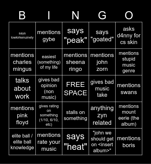 EnderAlex Bingo Card