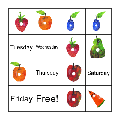 Fruits BINGO Card