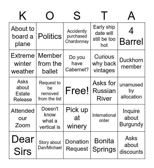 Spring Release 2026 Bingo Card