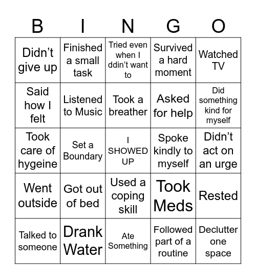 WRAP BINGO Card