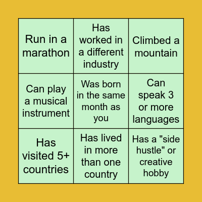 Talk To Me - BINGO! Bingo Card