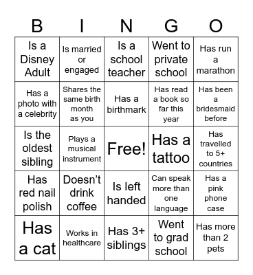 Galentine's Bingo Card