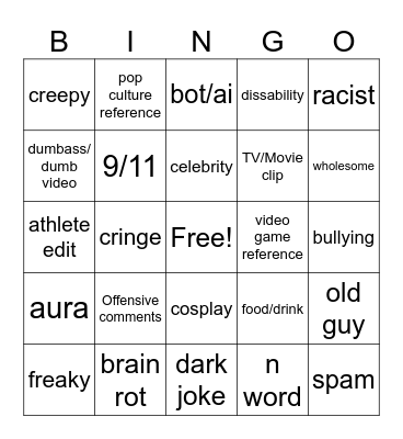 insta bingo Card
