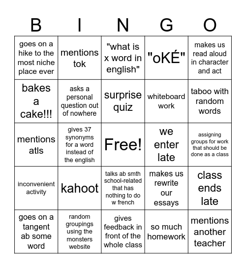 laurie kraaijeveld Bingo Card