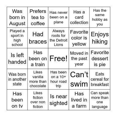 Bingo Card