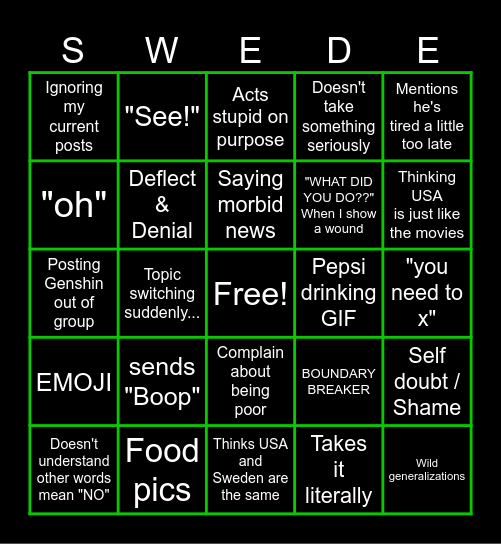 My FRIEND BINGO Card