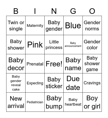 BABY BINGO Card