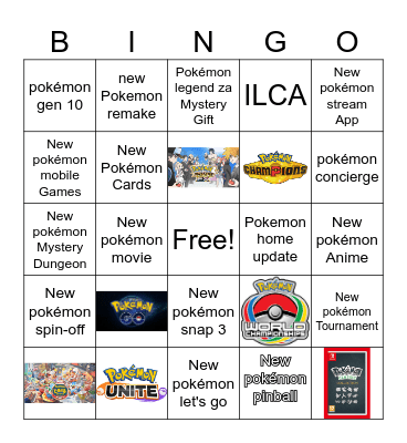 Pokémon day 2026 Bingo Card