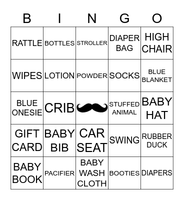 BABY CAIDEN Bingo Card