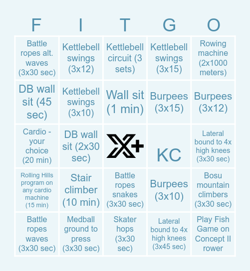 2026 FITGO Bonus Week Bingo Card