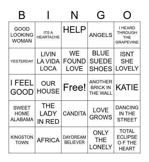 SNOW TIMES Bingo Card