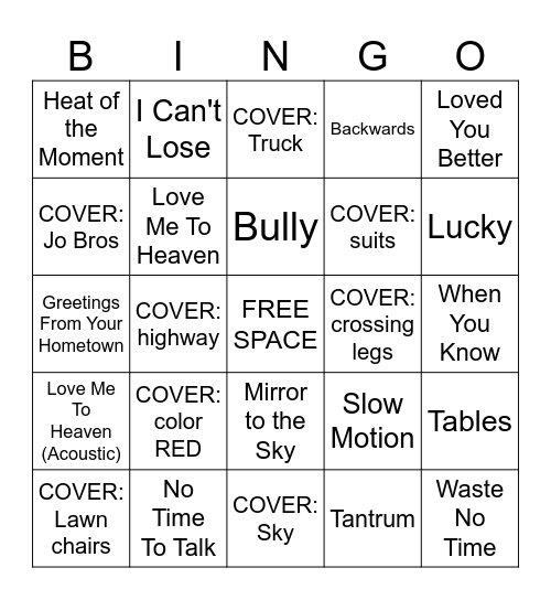 Greetings From Your Hometown Bingo Card
