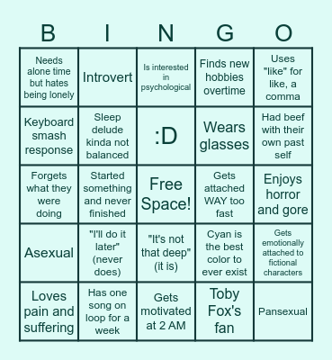 Lisavip's Bingo Card
