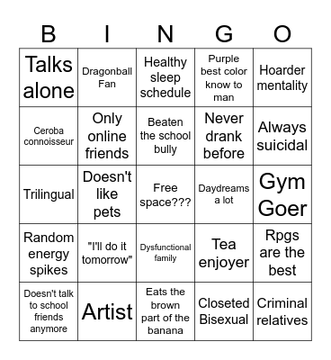 Le Weary Bingo! Bingo Card