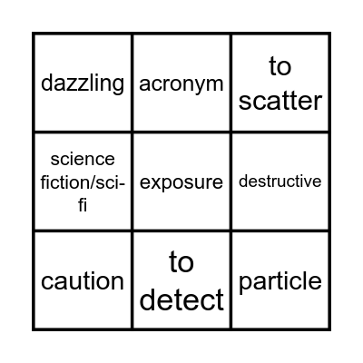 vocab 2 Bingo Card