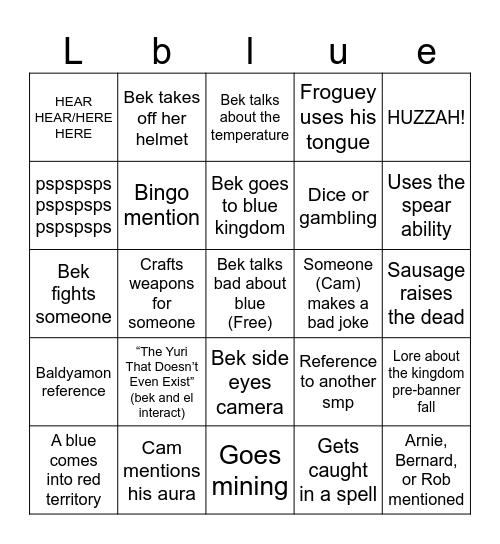 BINGOFALL Bingo Card