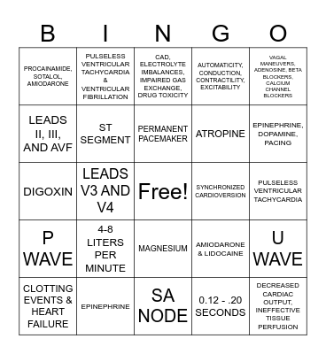 ROSC! Bingo Card