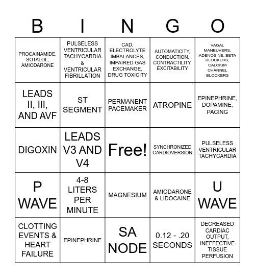 ROSC! Bingo Card