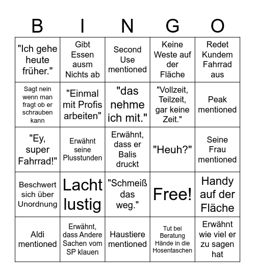 Ercan Bingo Card