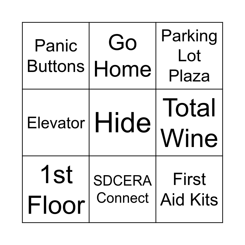 Security Bingo Card