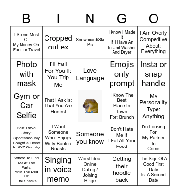 Jess's Hinge Bingo Card