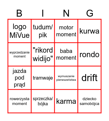 STOP CHAM BINGO Card