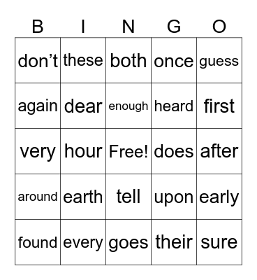 Reading Camp out Bingo Card