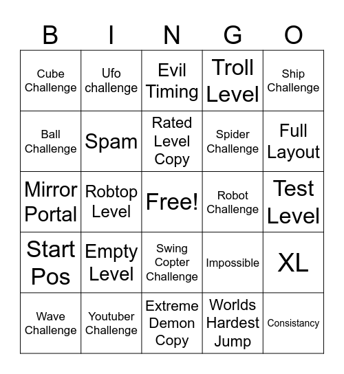 Recent Tab Bingo Card