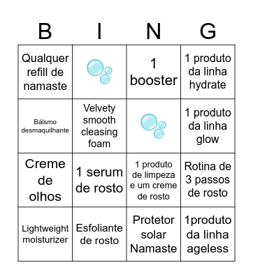 Namaste Bingo Card
