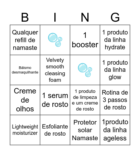 Namaste Bingo Card