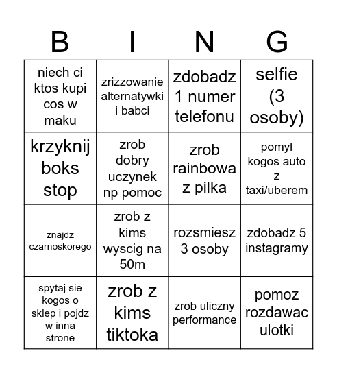 bingo Card