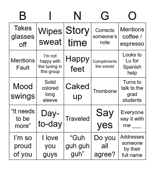 Broadnax Bingo Card
