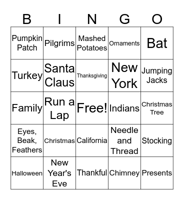 Review Bingo Card