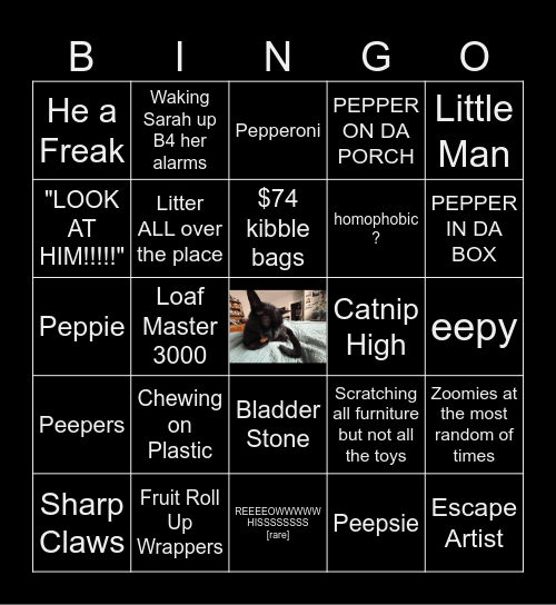 Pepper's Sweet 16th Bingo! Bingo Card