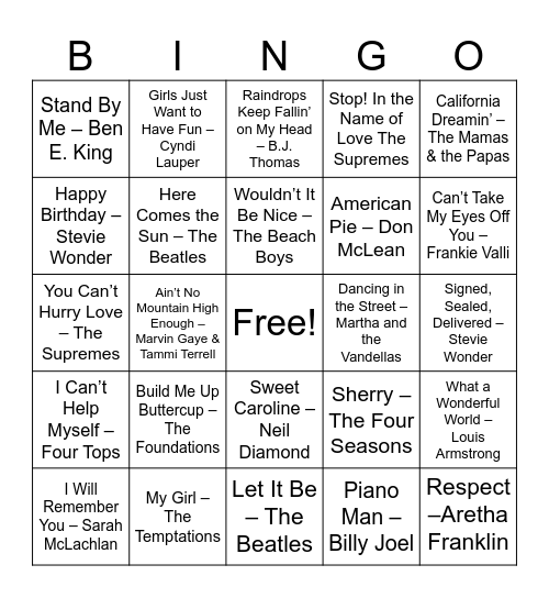 Mom's 80th Bday BINGO Card