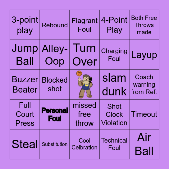 Trailblazer Basketball Bingo Card